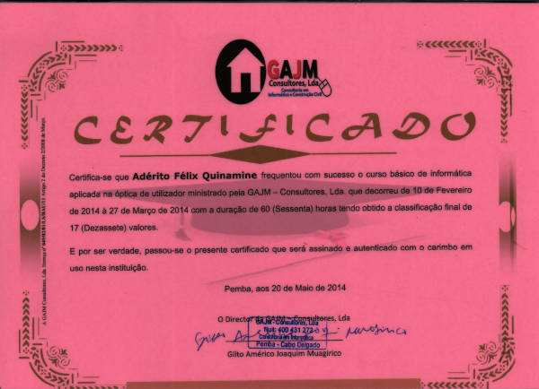 Certificado de Informática Básica