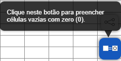 Atalho 'Célula vazia igual a zero'